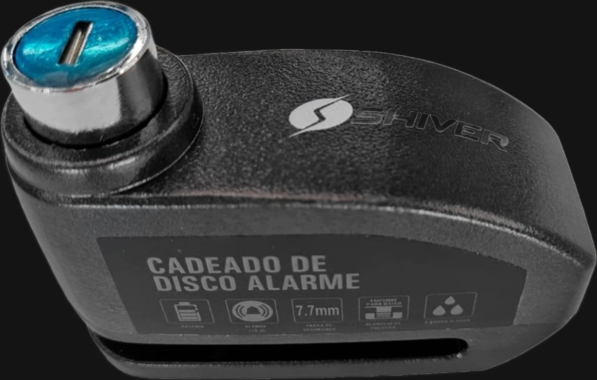 Cadeado Disco Alarme Pino 7.7mm com Lembrete Padrão