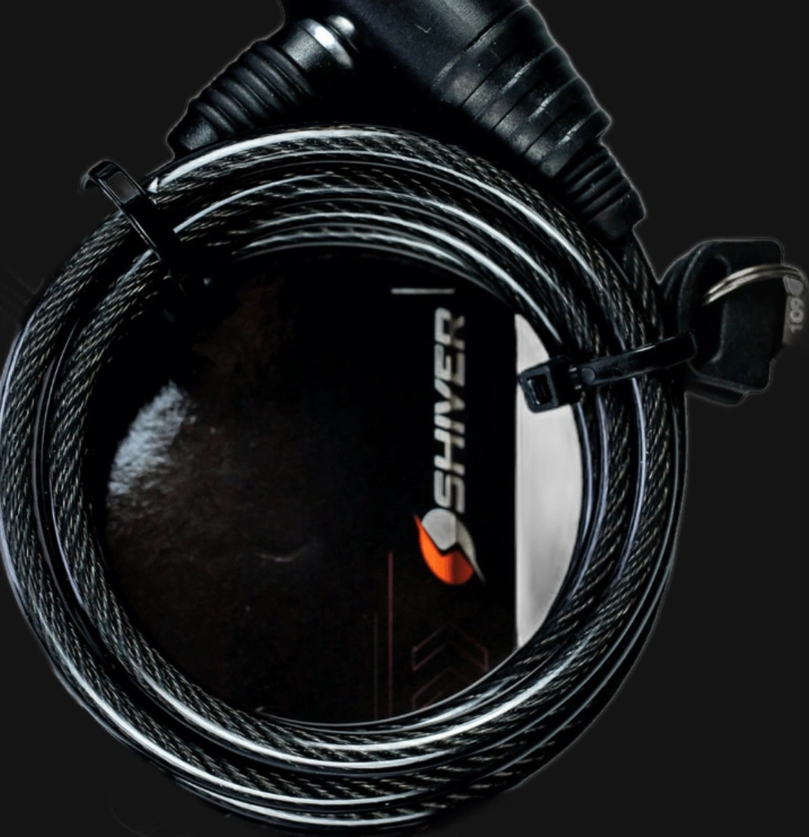 Cadeado Espiral 6x1500mm com Chave e Suporte Fumê Padrão