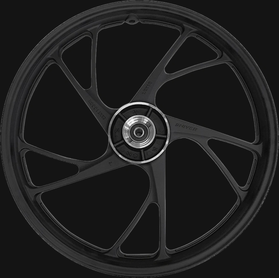 Roda Dianteira TITAN150 TITAN125 (Adaptação) Pé de Galinha Preto Freio Disco sem Câmara com Rolamentos Padrão
