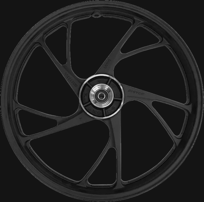 Roda Dianteira TITAN160 Titan 150 Pé de Galinha Preto Freio Disco sem Câmara com Rolamentos Padrão